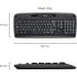 Logitech MK330 Wireless Keyboard & Mouse Combo with USB-Receiver Long Battery Life PC/Laptop Arabic / English Layout - Black